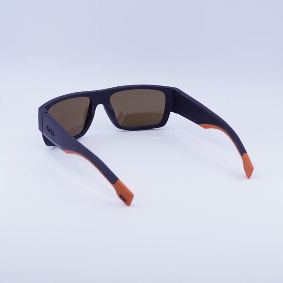 Hugo BOSS 1498/S 0LOX ZV Sunglasses Blue Rectangle Frame, Silver Lenses - Picture 4 of 9